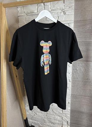 Оригінальна футболка pangaia x haroshi x medicom toy s oversized