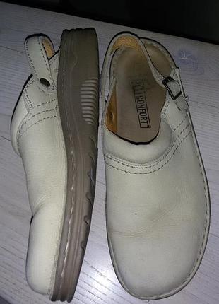 Pdi confort shoes(Query) -кожаные светло-бежевые босоножки р. 45 (29,5см)