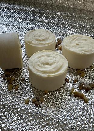 Ладанное мыло - из говяжьего жира и ладана с эф.м. лимона - серия pure tallow - банное мыло для тела и лица