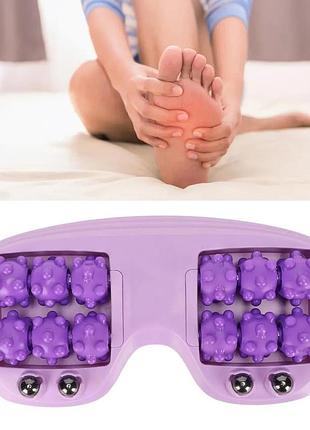 Роликовий масажер для ніг foot massager 670 / портативний масажер для стоп із магнітними кульками