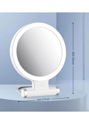 Дзеркало для макіяжу з led-підсвіткою збільшення 10x сенсорне косметичне біле kar205