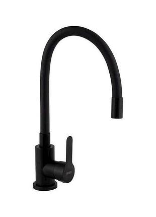 Смеситель на мойку черный pure 015f3 matt (k35) с гибким изливом bripur015f3blm тм brinex