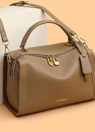 Сумка жен. искусственная кожа бежевый 16*25*11см f9145-2 тм китай