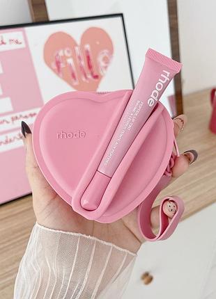 Силіконова сумка + блиск помада для губ від хейлі бібер rhode peptide lip tint ribbon
