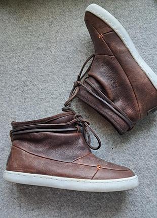 Оригинальные кожаные ботинки нидерландского бренда hub footwear. размер 36, стелька 23 см
