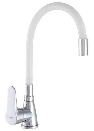 Змішувач на мийку білий sop7 146 reflector white тм zerix