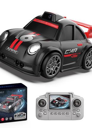 Машинка с камерой на пульте управления c6 mini с цветным экраном и картой памяти (черный)