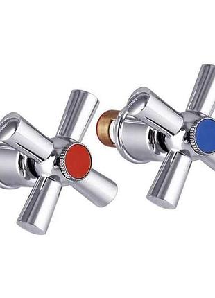 Ручка для смесителя (с кранбуксами) керамика handles set-a722 (2шт) тм mixxus