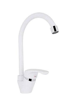 Смеситель на мойку белый 36w 007 (k35) brin36w007 тм brinex