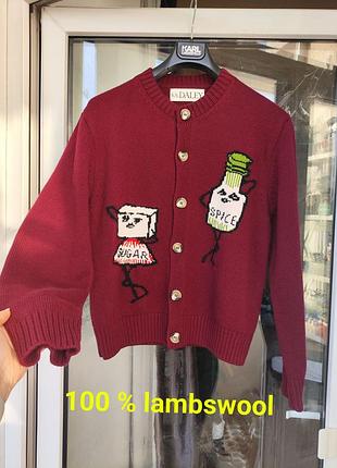 Колекційний вовняний кардиган s.s. daley sugar & spice cardigan (100% lambswool)