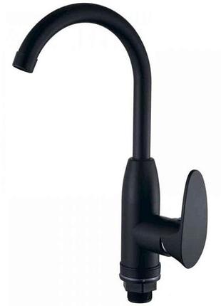 Смеситель на мойку черный cezar-011-b set matte black тм plamix
