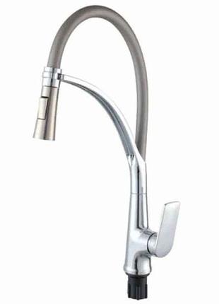 Смеситель на мойку серый lucas-017 set chrome refl.grey тм plamix
