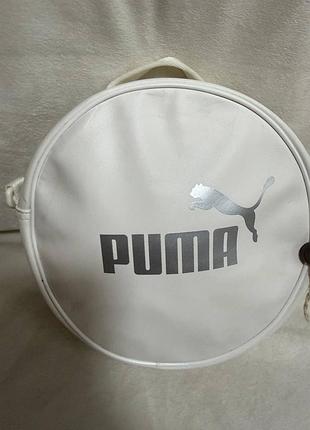 🤍 абсолютно новий круглий рюкзак-трансформер puma wmn core round з пломбою