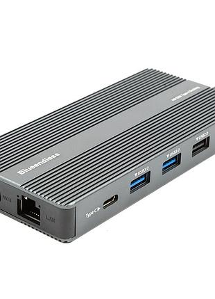 Usb-хаб blueendless ca913886 12-в-1 usb type-c 100w 4k grey 15 см