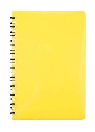 Зошит на пруж. gloss а5, 80арк.,кл., желтый bm.24552151-08 тм buromax