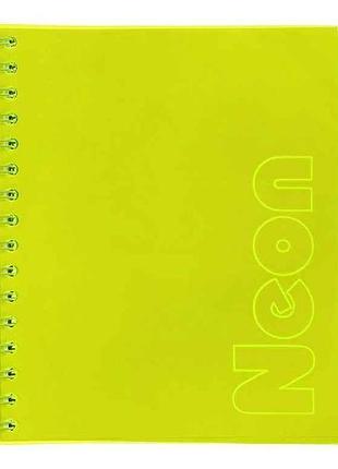 Зошит на спіралі neon в5 120арк кл. pvc обложка желтый тм buromax
