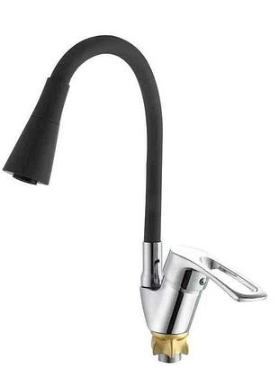 Змішувач на мийку чорний yut 181 reflector black тм zerix