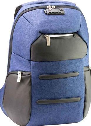 Рюкзак полиэстр синий 47*31*16см usb anti-theft арт.o96917-02 тм optima