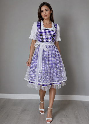 Баварское платье дырдль октоберфест сарафан в клетку dirndl