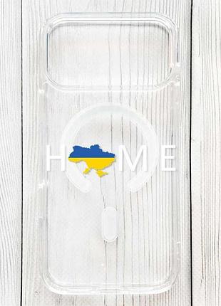 Магнитный чехол на iphone 18 pro с поддержкой magsafe дом украина (принт 73)