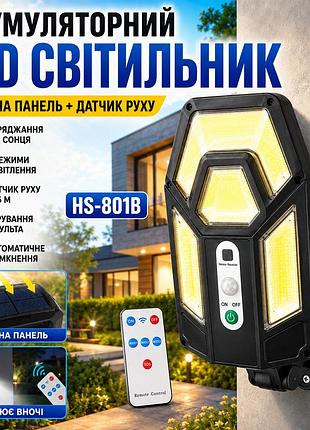 Уличный светильник на солнечной батарее с пультом, hs-801b  уличный фонарь  фонарь с датчиком движения