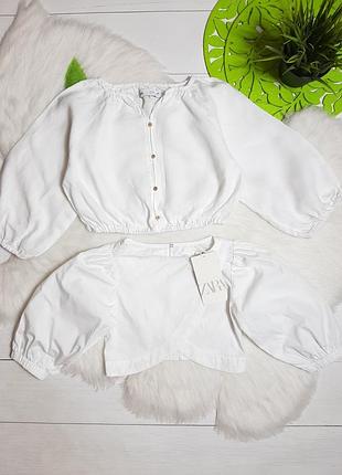 Лляна біла сорочка zara