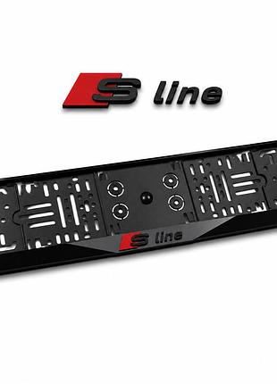 Рамка номера антихром s-line "защіпка" 3d напис акрілова premium