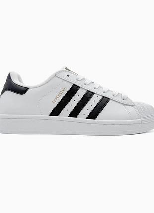 Adidas superstar white black premium
