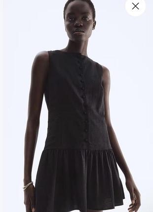 Сукня h&m linen blend dress плаття льон
