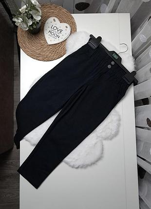Черные джинсы мом с эластичным поясом от benetton 6-7 лет (116-122)