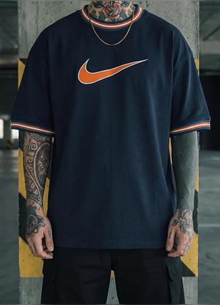 Nike футболка лого синя