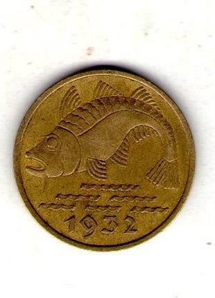 Германия свободный город данциг 10 пфенингов 1932 год алюминий-бронза, 3.5g, ø 21mm no2667