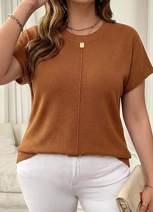 Стильная, трикотажная блуза, кофточка с вискозой, р. 3хl, 4xl, наши 56-60, 60-66,  батал