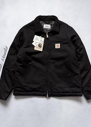 Куртка carhartt wip detroit black кархарт бомбер джинсовка l