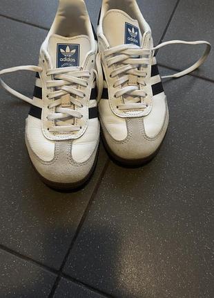 Кросівки унісекс adidas samba білі,34 розмір