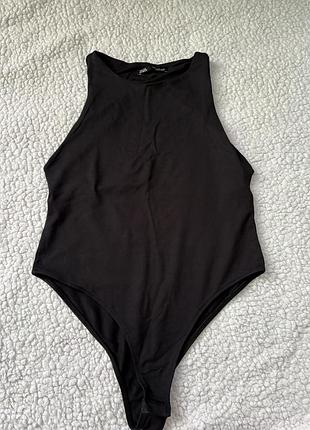Боді з гладенької тканини zara