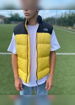 The north face жилет желтая