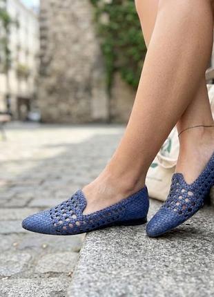 Brunate loafer туфли лоферы с оригинальным плетением из натуральной кожи