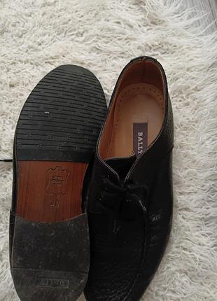 Туфлі чоловічі bally чорні шкіряні 40 розмір.