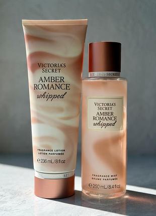 Набір спрей / міст та лосьйон victoria's secret amber romance whipped