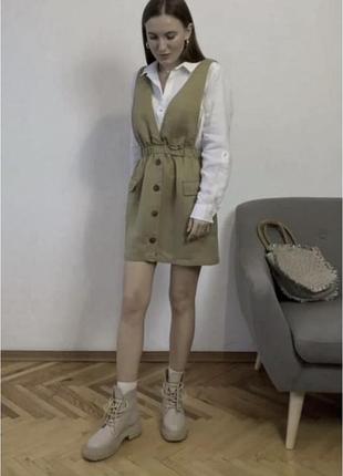 Літній сарафан з льону