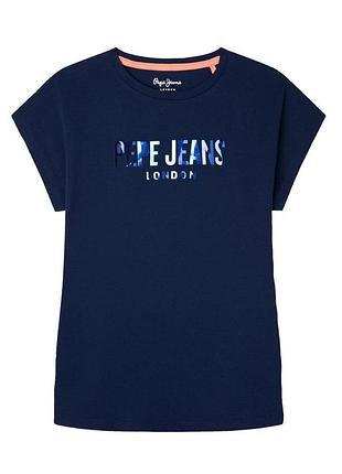Футболка темно-синя бренда pepe jeans london