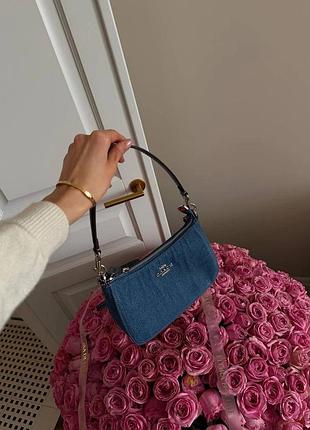 Coach ‎‎‎‎ coach teri shoulder bag denim/silver 23 x 12 x 7