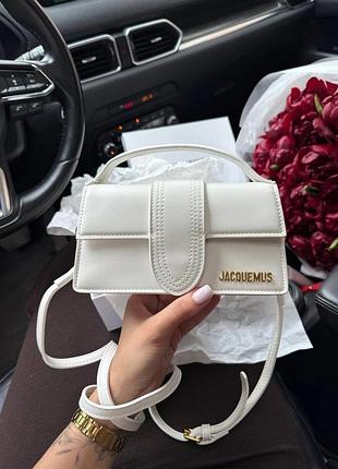 Jacquemus le bambino small handbag with adjustable crossbody white
