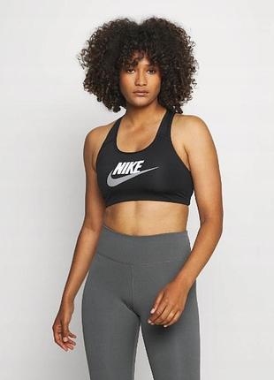 Оригінал спортивний жіночий топ nike swoosh plus futura dri-fit dn4634010 1x оригинал найк кроп топ базовий для спорту та бігу повсякденний літо