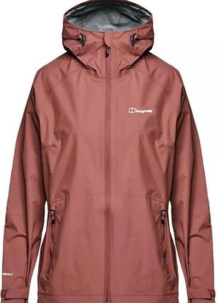 Женская водонепроницаемая куртка berghaus stormcloud в прочно-розовом оттенке с регулируемым капюшоном.размер xl.новая.