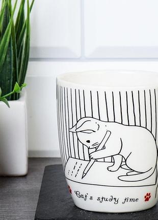 Кружка с котиком, коллекционная, 8 см высота