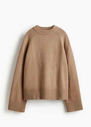 Светр h&m вільного крою темно-бежевий