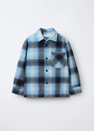 Тепла сорочка для хлопчика ф. zara р. 122,128
