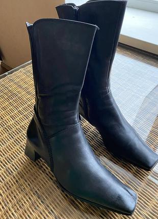 Шкіряні чоботи на підборах gabor® comfort made in austria оригінал